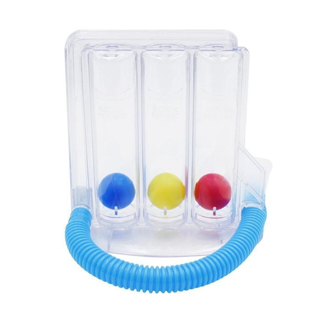 Espirómetro de tres bolas: un práctico dispositivo de entrenamiento respiratorio